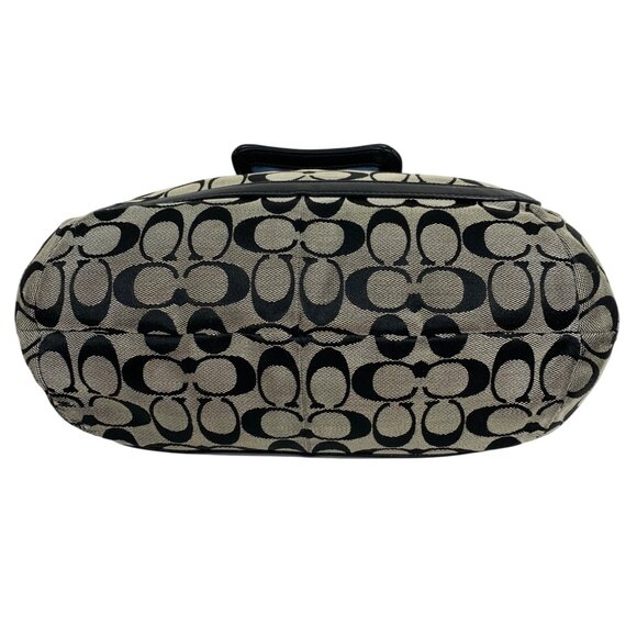 COACH F14934 Cricket Signature Satchel Shoulder Bag Black/Off-White + Hang Tag - Picture 9 of 15